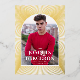 Starburst Graduation Foil Invitation