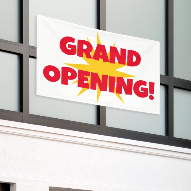 Starburst Grand Opening Banner (Outside Building)