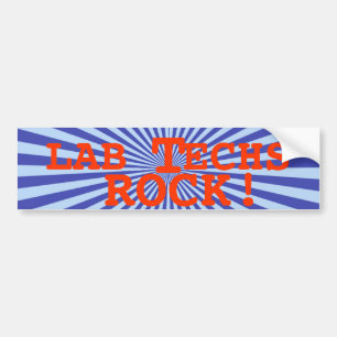 STARBURST LAB TECHS ROCK (LABORATORY SCIENTIST) BUMPER STICKER