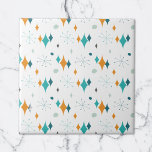 Starburst Mid Century Modern Pattern Tile<br><div class="desc">This abstract retro design combines mid-century starburst and modern shapes and reflects retro vintage vibes. Perfect for people who love the retro and vintage aesthetic.</div>