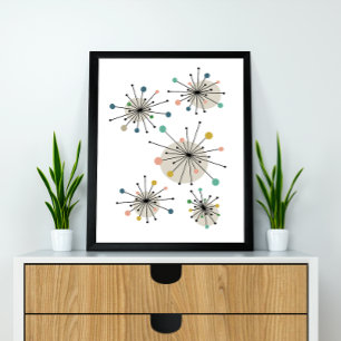 Starburst Mid Century Modern Styled Poster