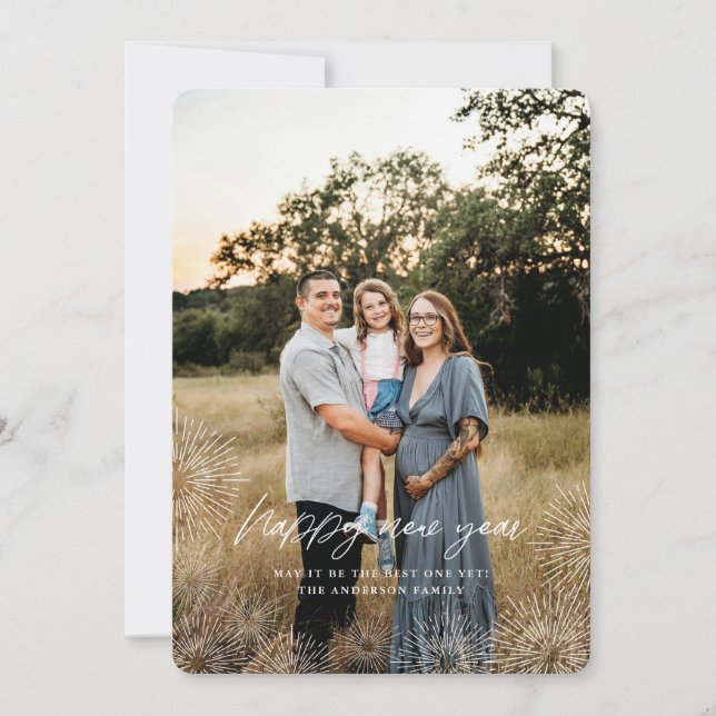 Starburst New Years Card (Front)