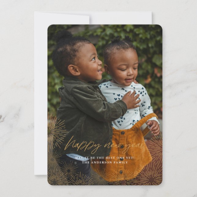 Starburst New Years Card (Front)
