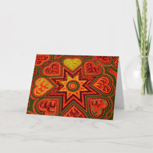 'Starburst of Love' Blank Greeting Card
