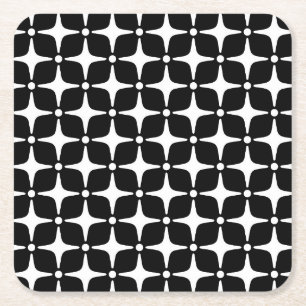 Starburst Pattern Square Paper Coaster