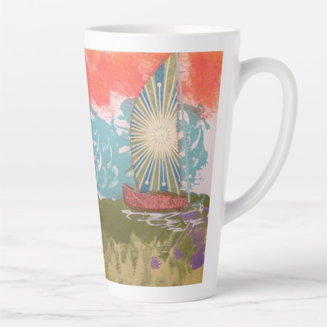 Starburst Sail  Latte Mug (Right)