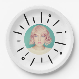 STARBURST | Simple Round Fun Custom Photo Paper Plate