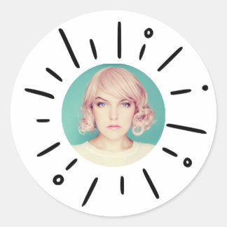 STARBURST | Simple Round Fun Custom Photo Stickers