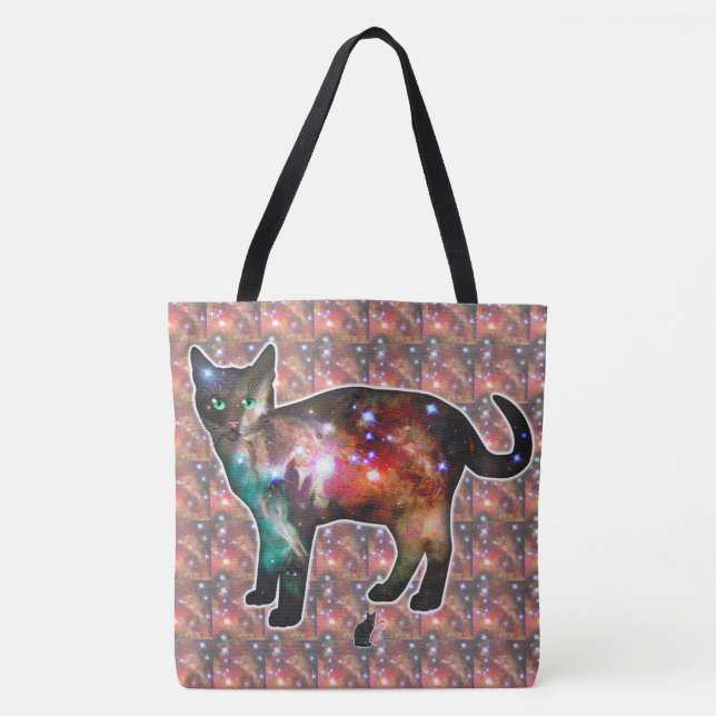 Starburst Space In Cat Tote Bag (Front)