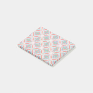 Starburst Striped Tile Pattern in Red, Green, Blue Post-it Notes