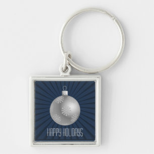Starburst Stripes Ornament Keychain, Dark Blue Keychain