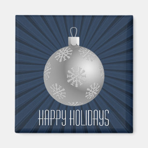 Starburst Stripes Ornament Magnet, Dark Blue Magnet
