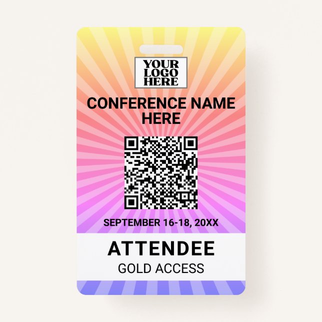 Starburst Sunshine Conference Event Badge (Front)