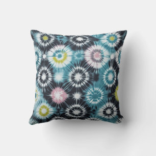 Starburst Tie Dye Design Throw Pillow