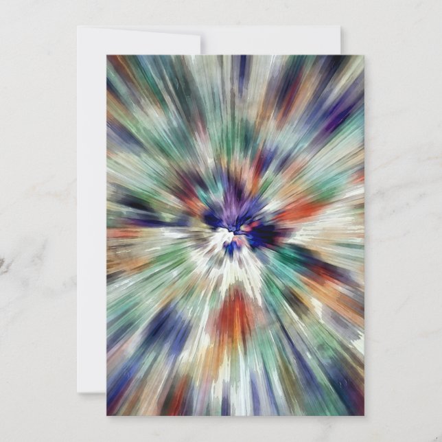 Starburst Tie Dye Holiday Card (Front)