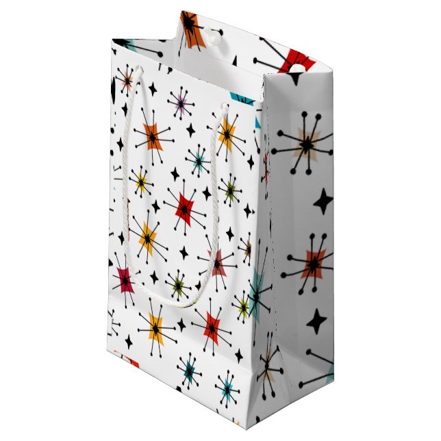 Starbursts and Stars Small Gift Bag (Front Angled)