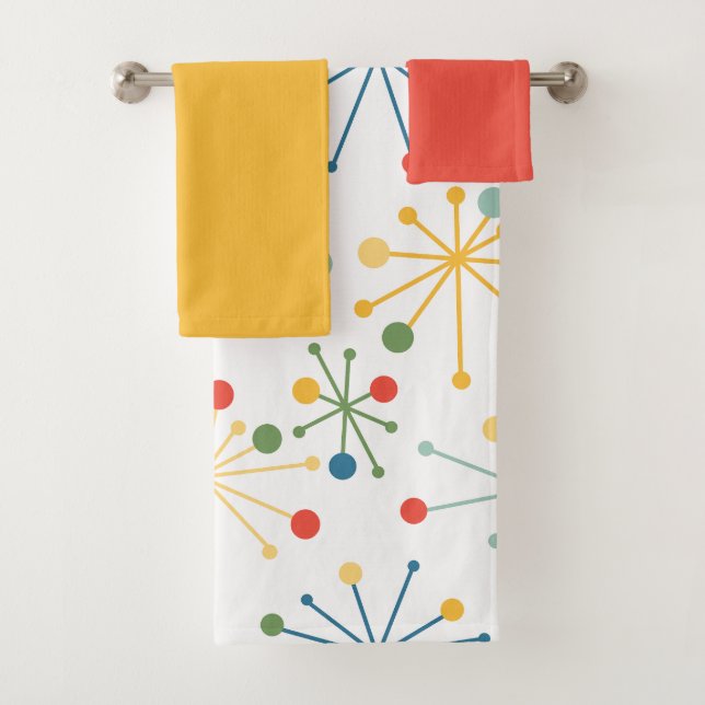 Starbursts in Colour Bath Towel Set (Insitu)