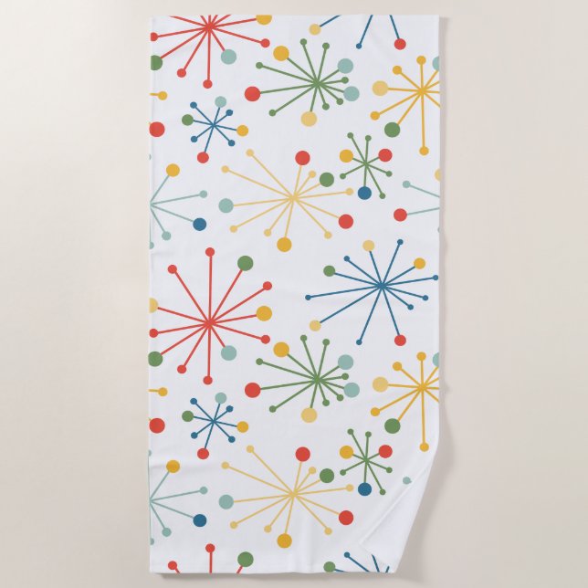 Starbursts in Colour Beach Towel (Front)