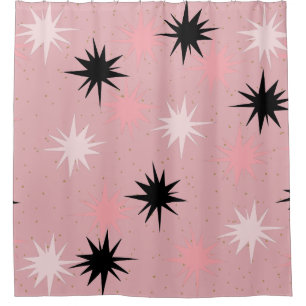 Starbursts Rose atomique Douche rideau