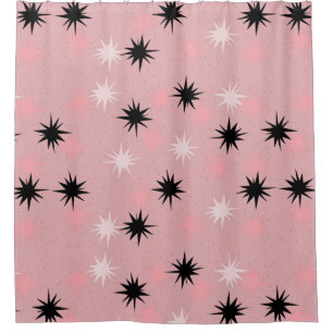 Starbursts Rose atomique Douche rideau
