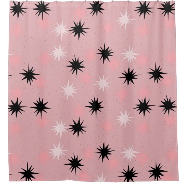 Starbursts Rose atomique Douche rideau (Devant)
