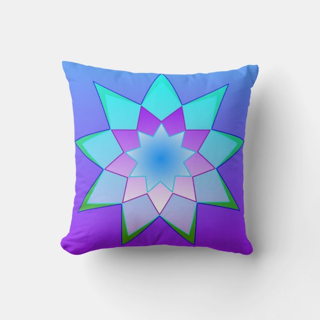 StarColor2 Throw Pillow (Front)
