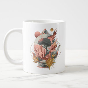 Stardust Bloom Over Cosmic Steps Large Coffee Mug