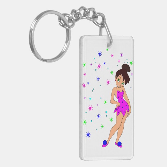 STARDUST FAIRY GIRL KEYCHAIN (Front Left)