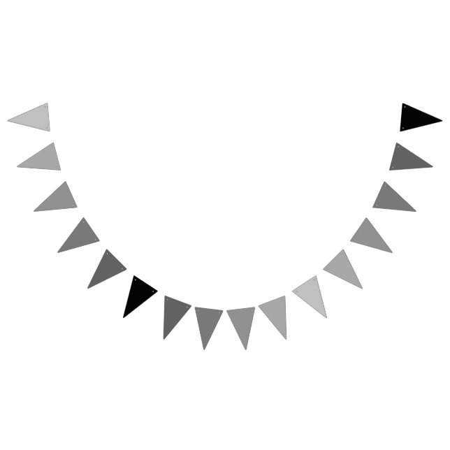 Stardust Grey to Black Gradient Theme Bunting Flags (All)