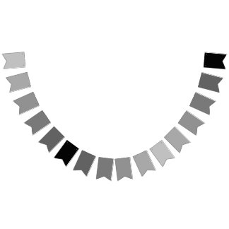Stardust Grey to Black Gradient Theme Bunting Flags