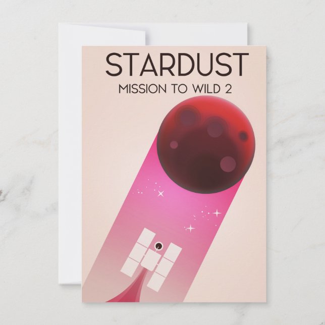 Stardust Mission to Comet Wild 2 Invitation (Back)