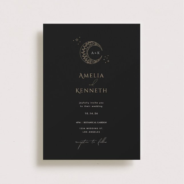Stardust Monogram Wedding Invitations (Creator Uploaded)