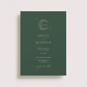 Stardust Monogramme Invitations de mariage