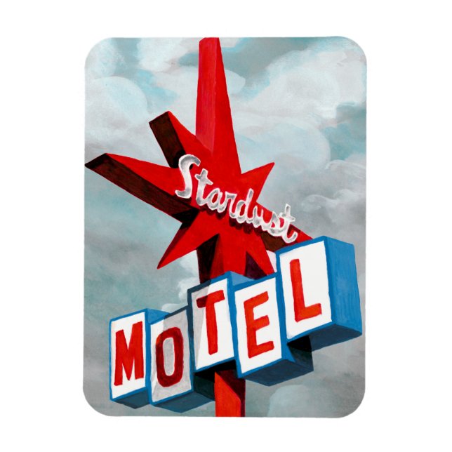 Stardust Motel Sign Magnet (Vertical)