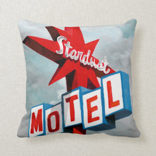 Stardust Motel Sign Throw Pillow