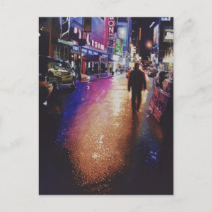 "Stardust" New York Scene Watercolor Painting Postcard