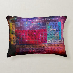 Stardust Periodic Table Accent Pillow