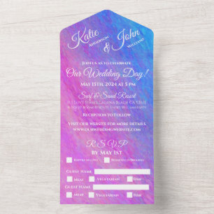 Stardust Sea-Wedding-Beach- All In One Invitation