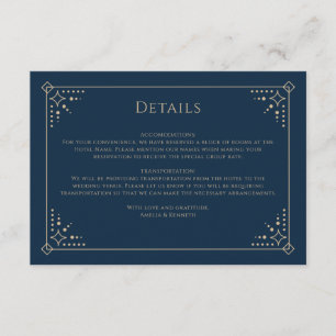 Stardust Wedding Enclosure Card