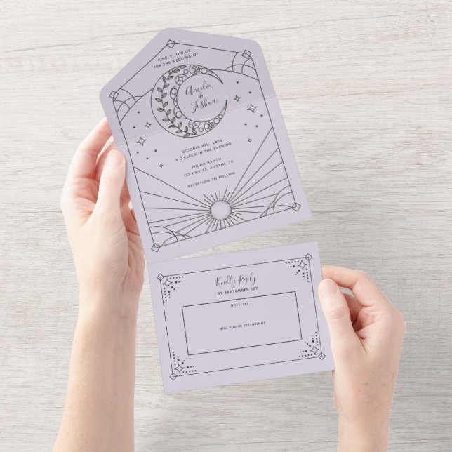 Stardust Wedding Invitations (Tearaway)