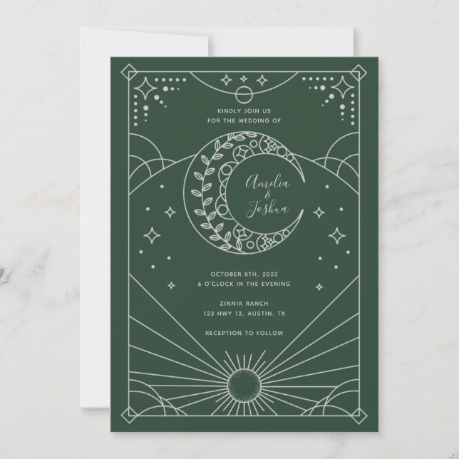 Stardust Wedding Invitations (Front)