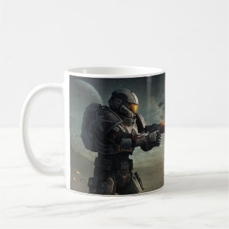 Starfall Explosion: Armored Space Warrior Coffee Mug