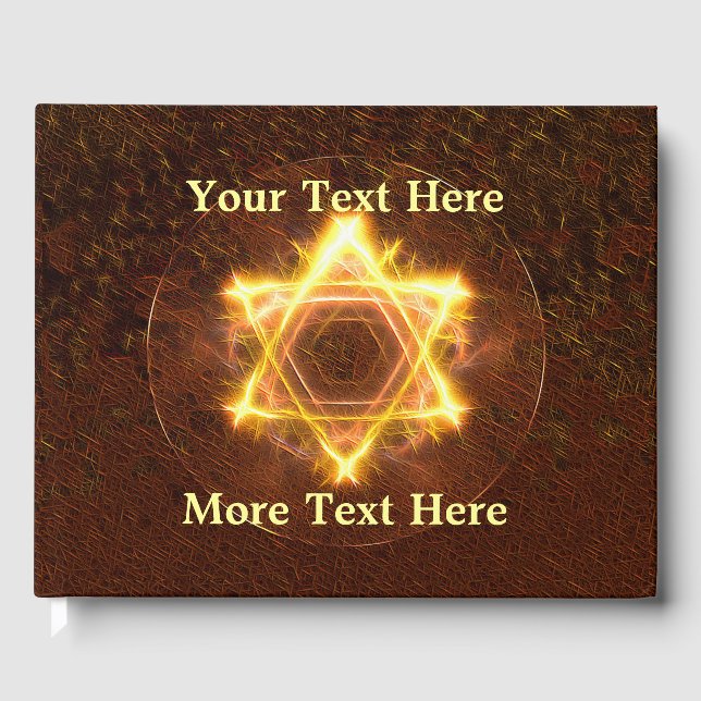 Starfire Fractal Magen David Guest Book (Front)