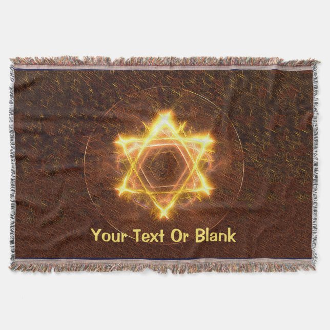 Starfire Star Of David Throw Blanket (Front)