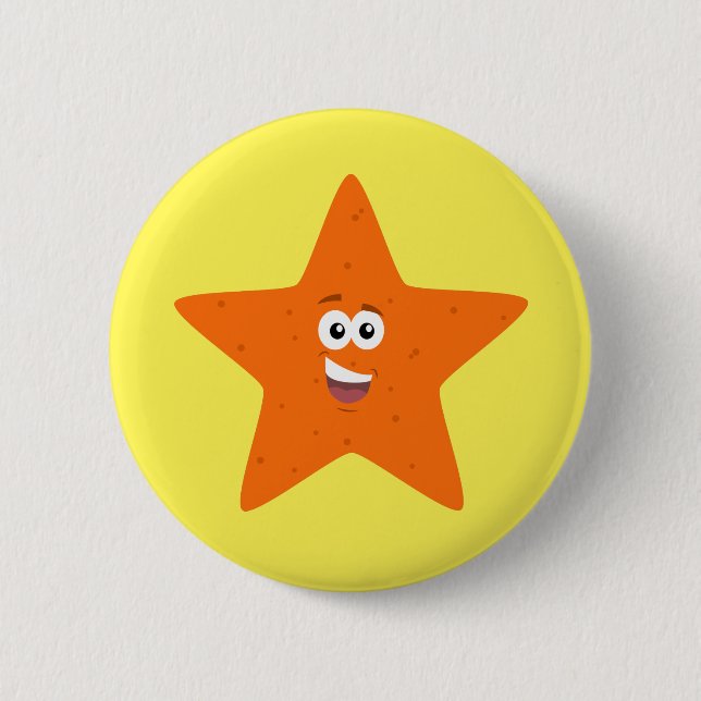 Starfish 2 Inch Round Button (Front)