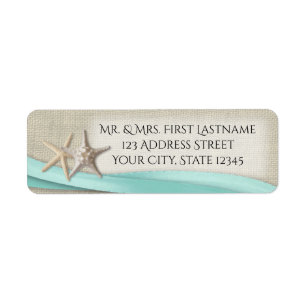 Starfish and Aqua Ribbon