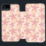 Starfish and Coral Pink Pastel Pattern Incipio Watson™ iPhone 5 Wallet Case<br><div class="desc">Pink Soft Pastel Stylized and abstract Starfishes and Coral Summer Elements. Originally created on Vector Graphic Art Technique and assembled to compose a Repeat Seamless Pattern. Design Copyright BluedarkArt.</div>