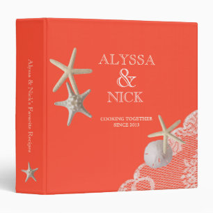Starfish and Lace Beach Recipes Coral Binder