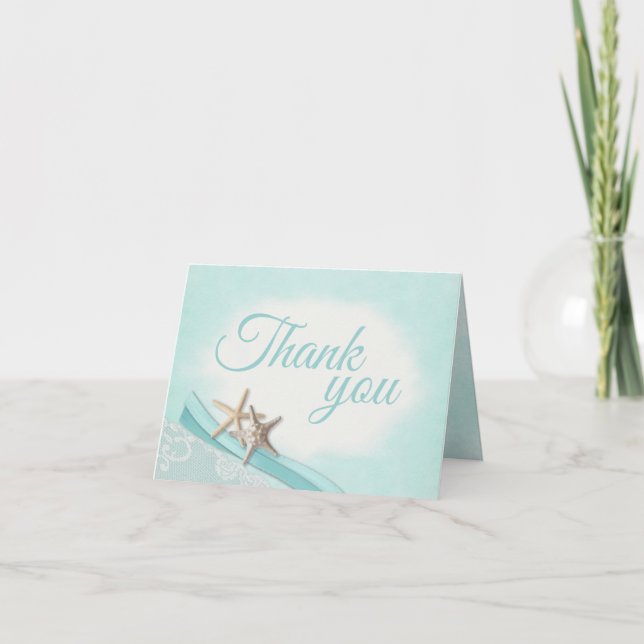 Starfish and Lace Thank you Card (Front)