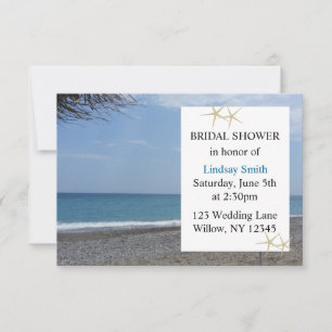 Starfish and Ocean Bridal Shower Invitation
